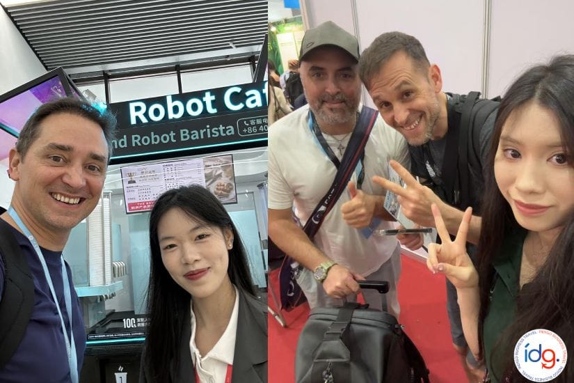 Participantes de Indigo Travel en la Feria de Cantón junto a proveedores y representantes locales