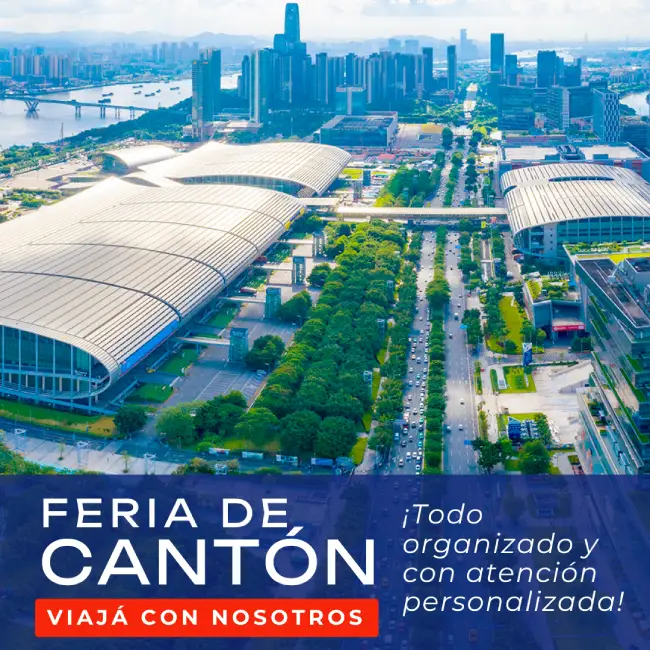 Vista aérea del predio de la Feria de Cantón con invitación de Indigo Travel a participar